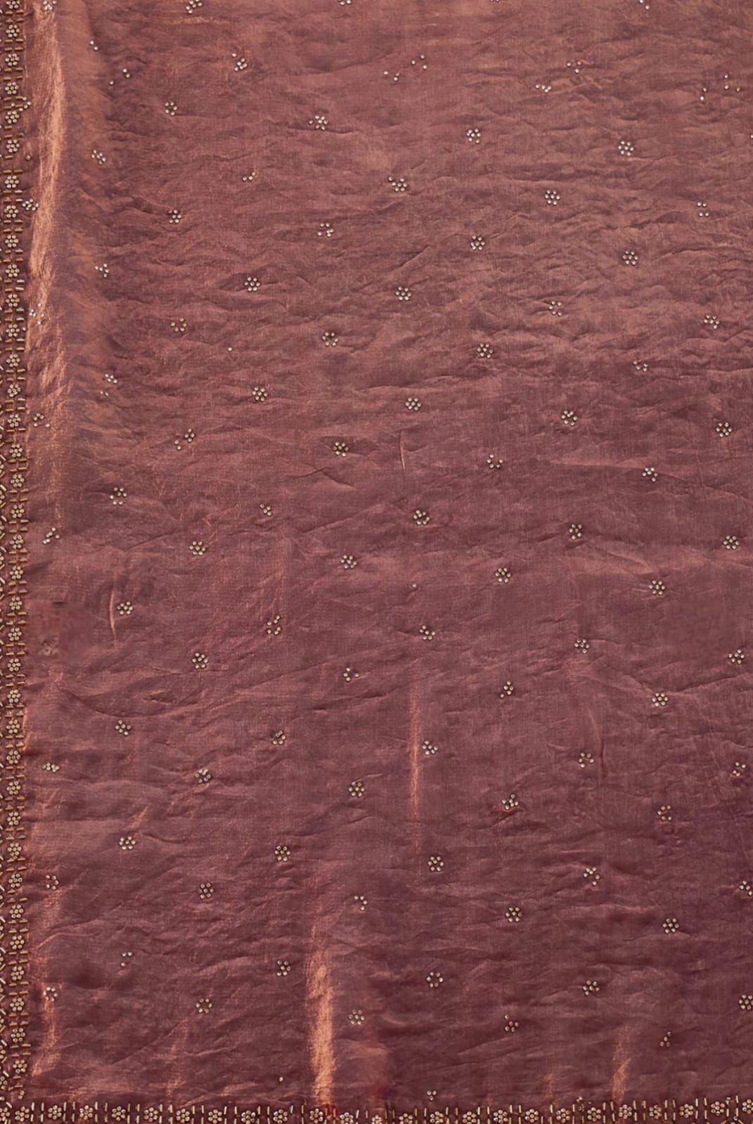 Antique Bronze Embellished Silk Saree