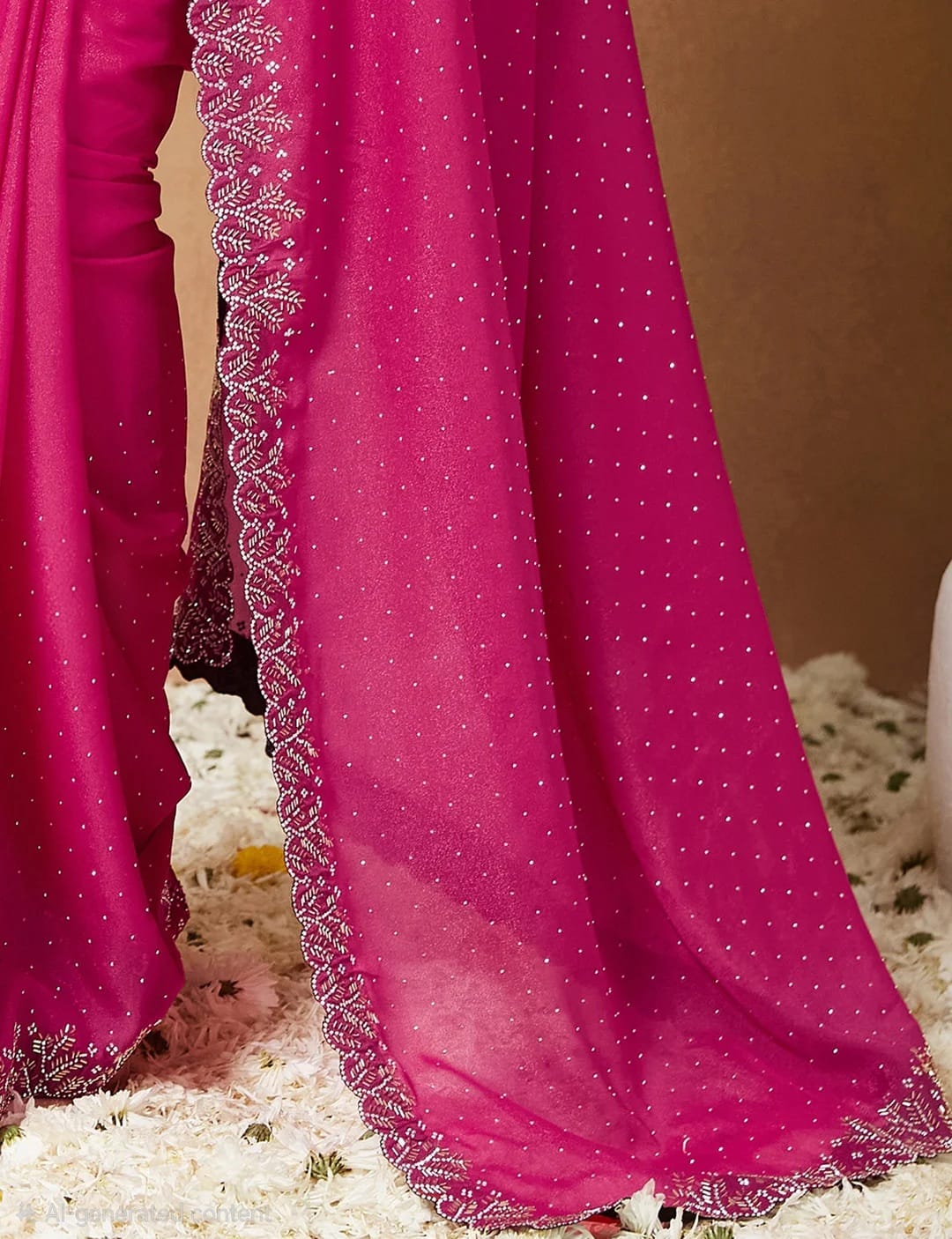 Pink Diamond-Studded Elegance Saree